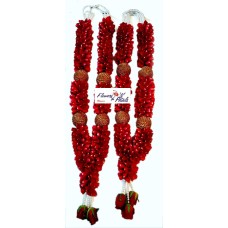 Red Rose Petals With Tissue Boll Garlands